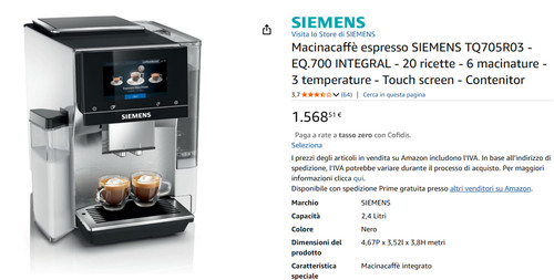 Macchina caffè siemens - macchina, da
